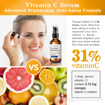 C vitamīna serums ādas kopšanai, mitrinošs balinošs serums